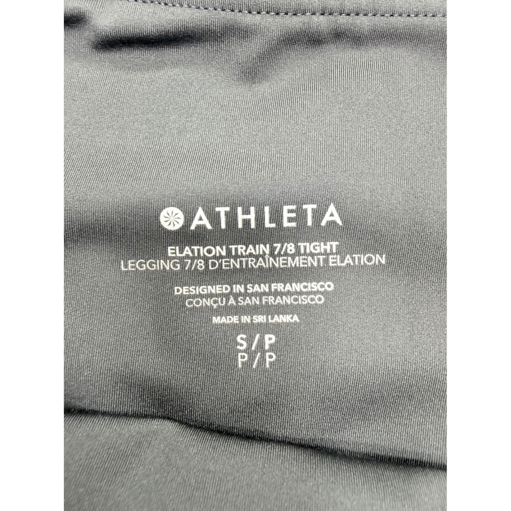 Athleta Elation Train 7/8 Tight Leggings Black High Rise Small Womens 486200 - Picture 5 of 7